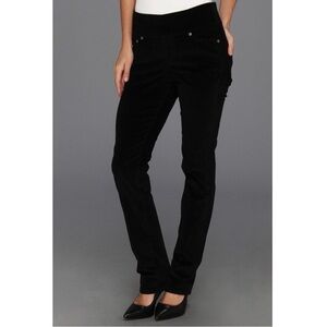 JAG Jeans Pull On Size 20 Black Peri Straight Leg Corduroy Pants High‎ Waist
